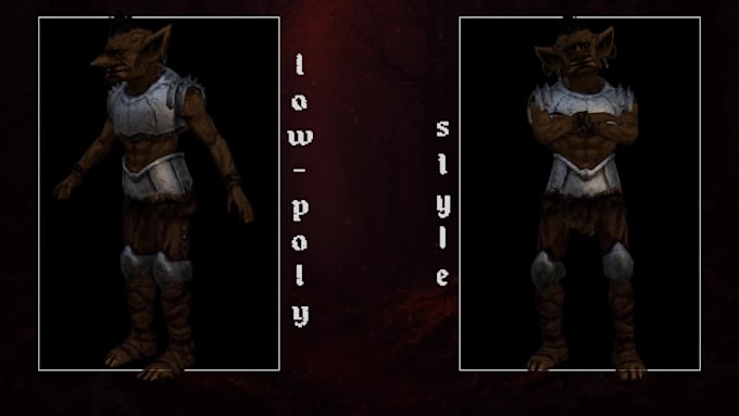 do retro lowpoly models, textures for your game