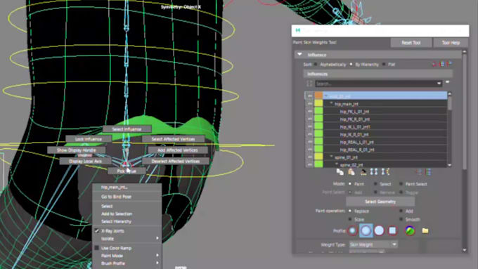 create a 3d character modeled with rigg in maya