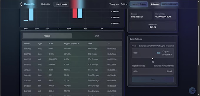 create a pump fun like dapp for bsc, evm, base, pulsechain