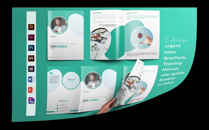 design urgent sales marketing brochure, training manual, and booklet in 24hrs