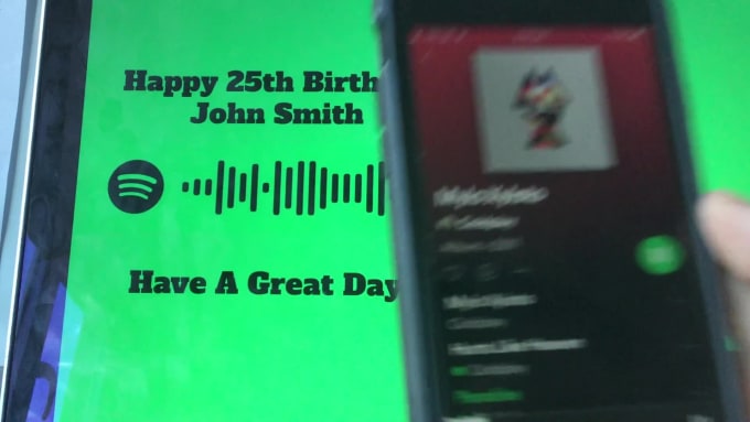 Create a spotify music birthday card by Louieisfine