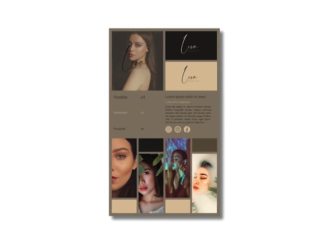 design brand style guide or brand board or brand kit