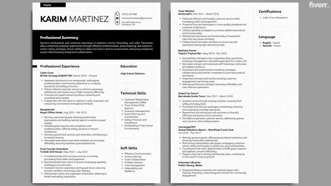 be your designer and professional CV maker