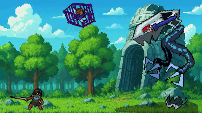Hacer hoja de sprite pixel, personaje sprite pixel, recurso para juego ...