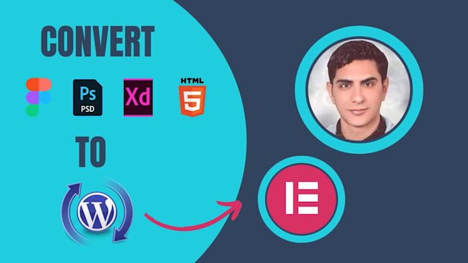 convert figma to wordpress HTML, PSD, xd to wordpress, figma to elementor