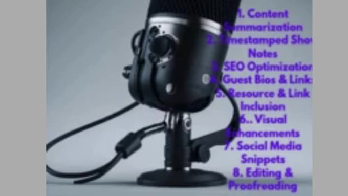 create podcast show notes SEO engaging and deliver in time