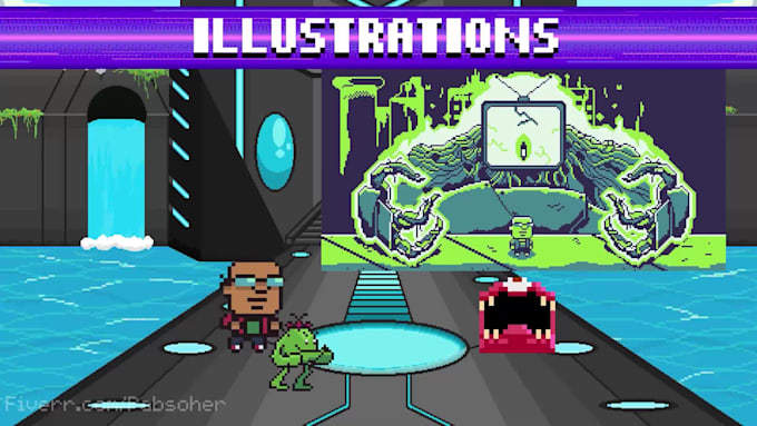 produce pixelart animated videos
