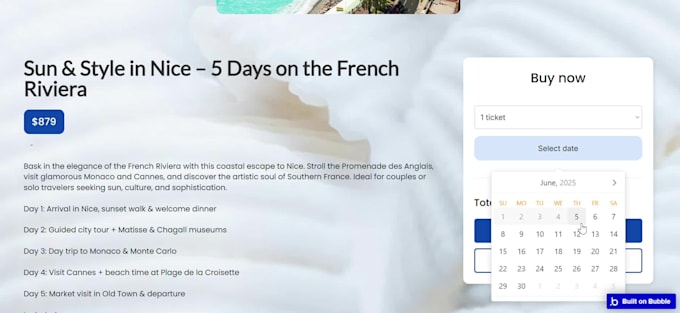 you a travel marketplace app like airbnb using bubble