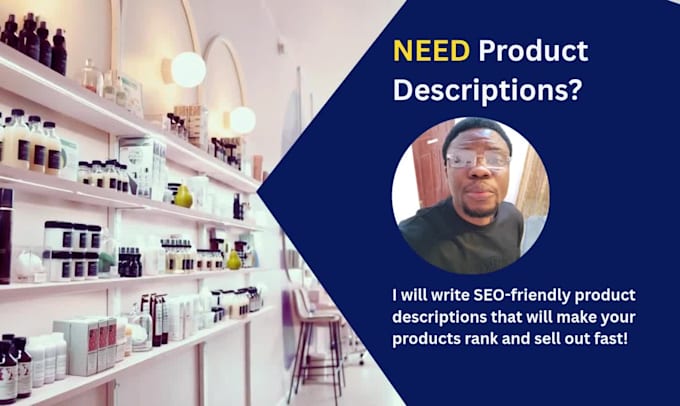 write catchy product and category descriptions in few hours