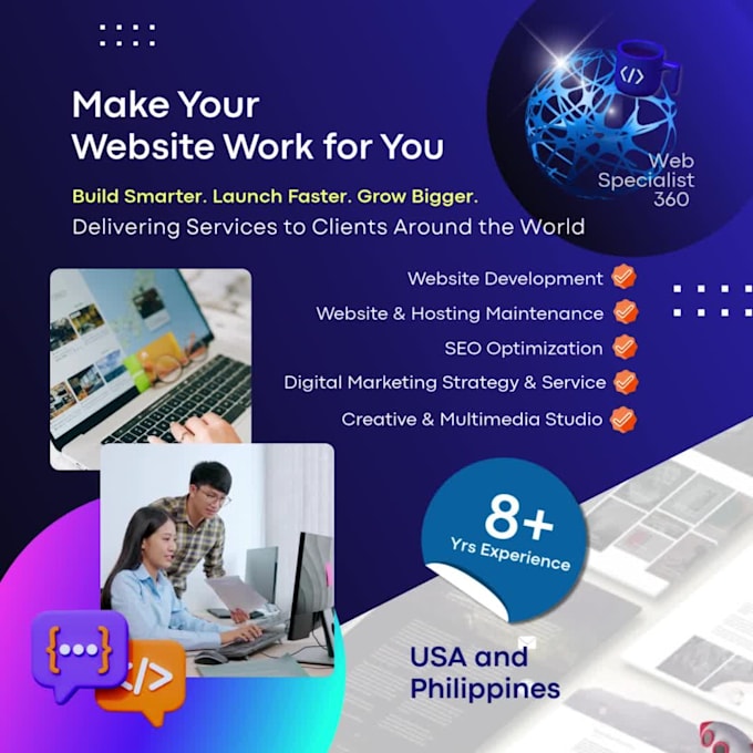 provide website and web hosting maintenance and technical support