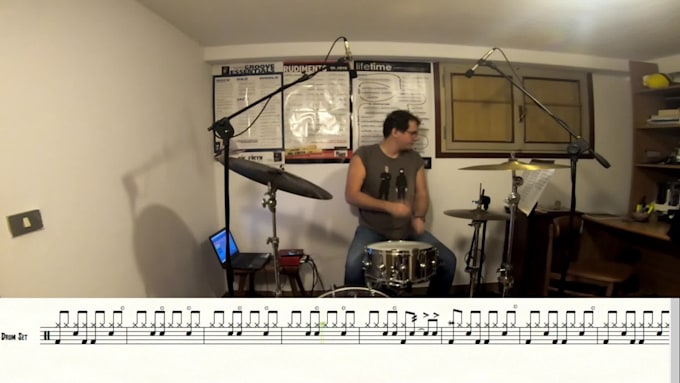 professionally transcribe drum parts for you