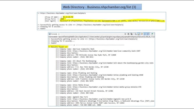 do web crawling and scrape data from static websites
