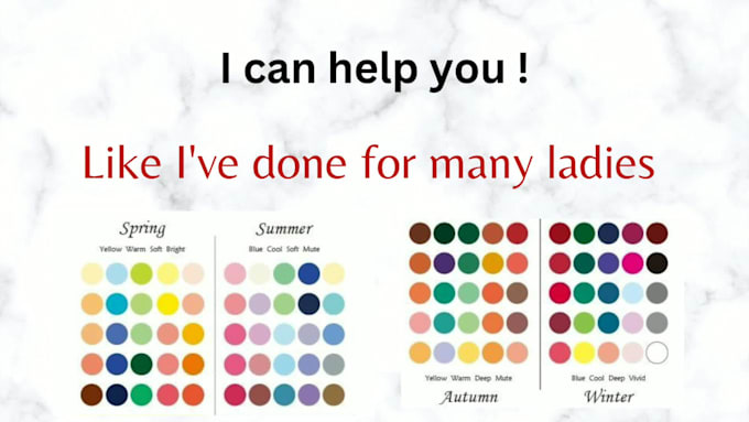 do a seasonal color analysis, create a personal color palette and makeup palette