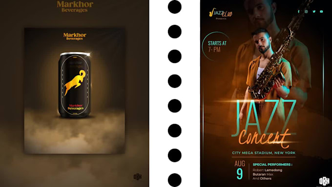 a professional poster, flyer for your movies in 12hrs
