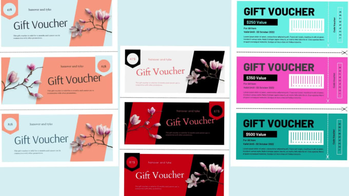 Design unique gift vouchers, amazing certificate designs, gift cards by ...