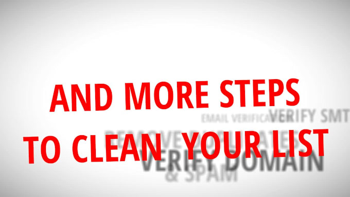 scrub, verify and clean email lists, remove bounce email