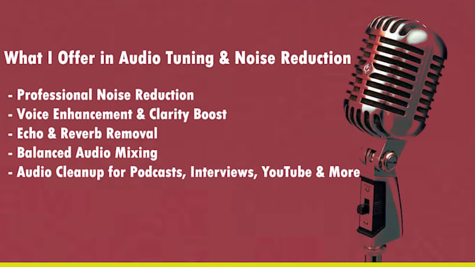 fix your noisy audio for podcasts, youtube, or voiceovers