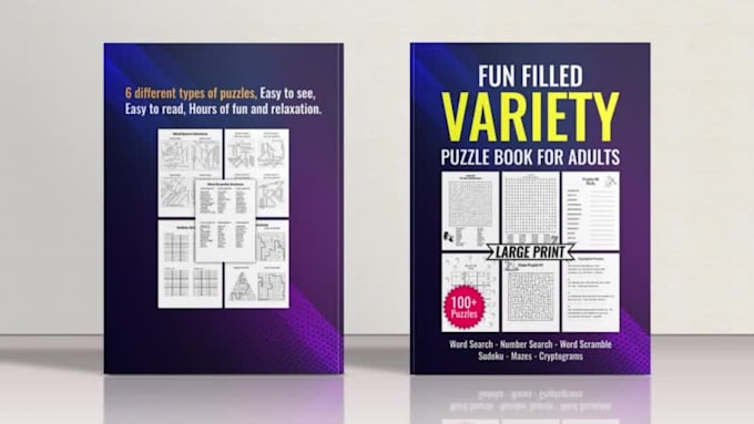 Create word search sudoku puzzle book cover for amazon kdp by ...