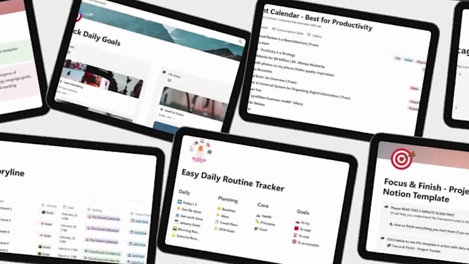 notion template, notion planner for business, life, digital notion dashboad