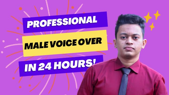 do professional male voice over in american or indian accent