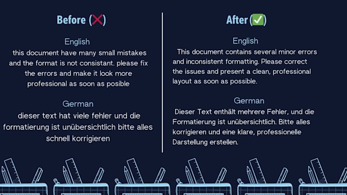 professionally update text, dates, and formatting in your documents