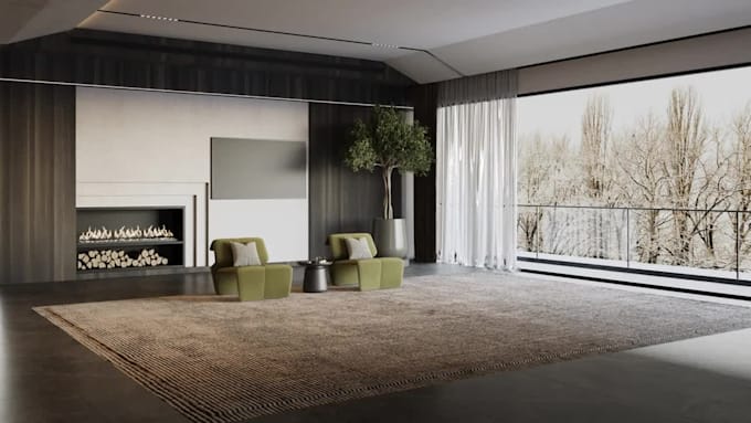 realistic render of apartments in corona render