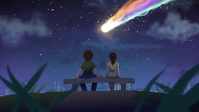 create 2d animated video with beautiful illustration