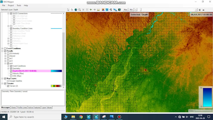 perform hydraulic modelling using hecras