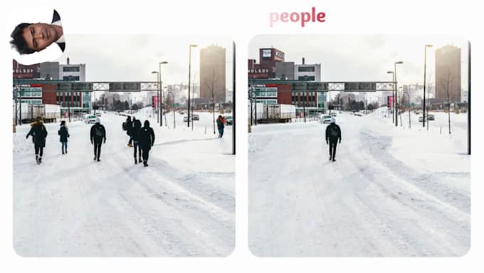 add or remove object person text logo background from photo