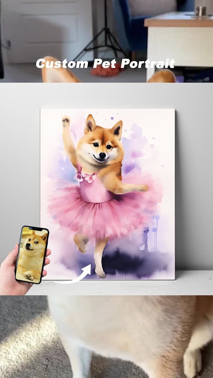 Do your pets portrait, in rocker styles by Honiantang Fiverr