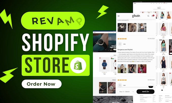 design, revamp, redesign or clone your shopify store or dropshipping website