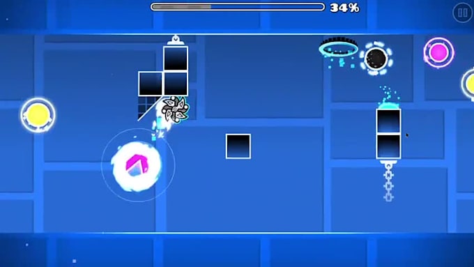 Make you geometry dash gameplay for your layout by Diamondking18 | Fiverr