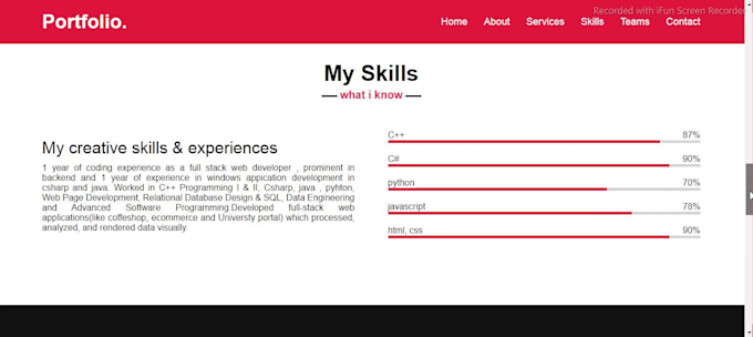 Design a website landing page and html portfolio website by Khilji07 ...