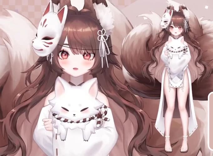 draw and rig live2d vtuber model, 2d vtuber rigging, 2d vtuber avatar