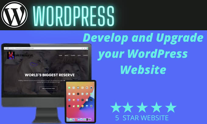 create a wordpress ecommerce website landing page and customize your wp site