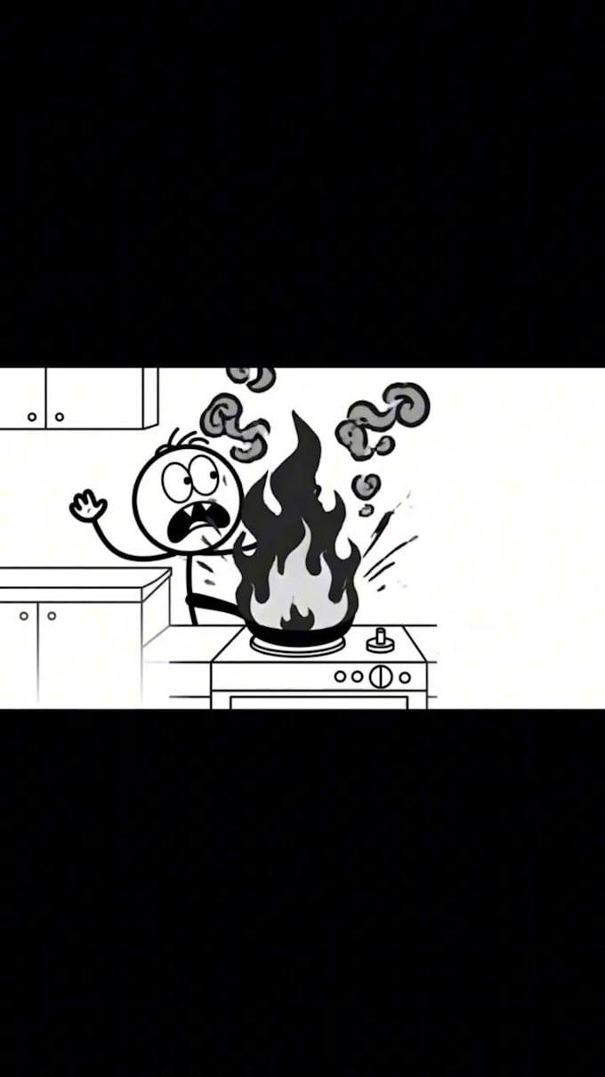 create ai stickman or 2d animations stick figure and  comedy for youtube