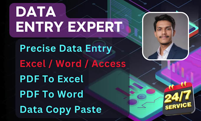 Handle data entry, copy paste, pdf to excel and pdf to word by Madushan ...