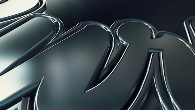make 3d silver chrome logo animation