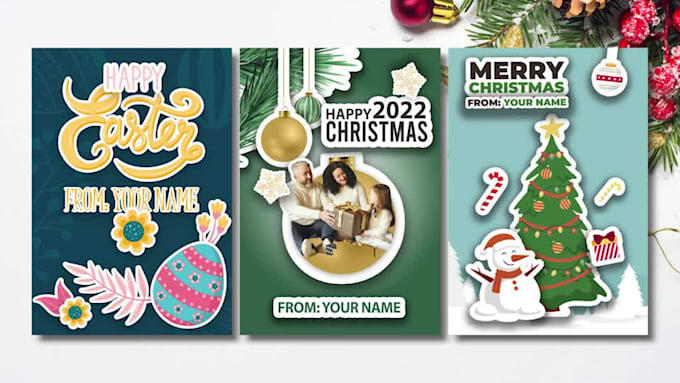animate greeting card for eid, christmas etc for 5 dollar