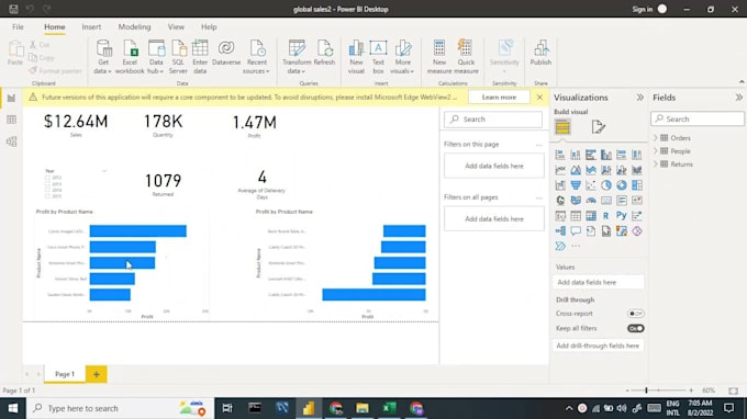 Build dashboards and reports in power bi,tableau and excel by Hm_prob ...