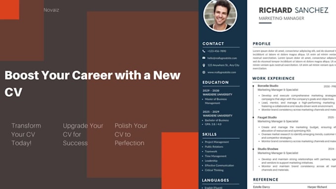 write and upgrade your CV