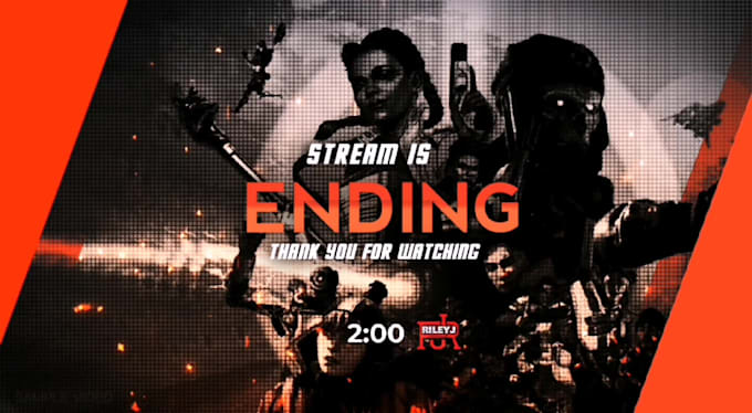 do stream animation , starting, be right back, twitch screen