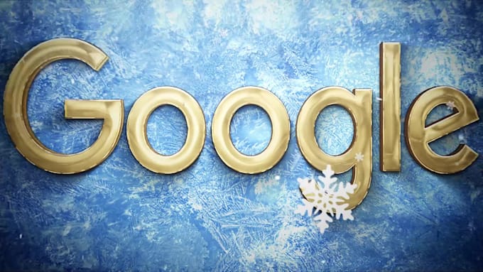 make a christmas golden logo animation video