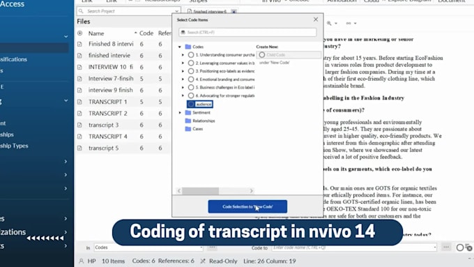 do coding and thematic analysis of qualitative interview data
