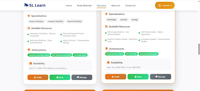 create a responsive and modern frontend website