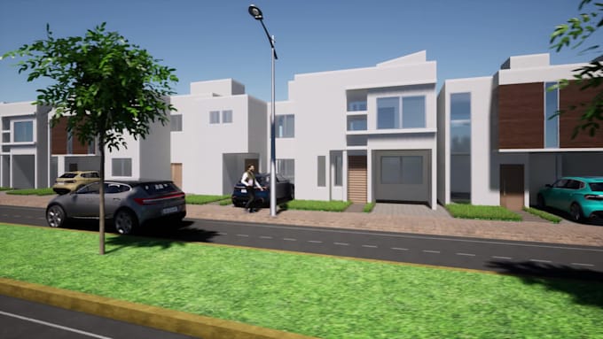 modelado 3d y renderizado exterior