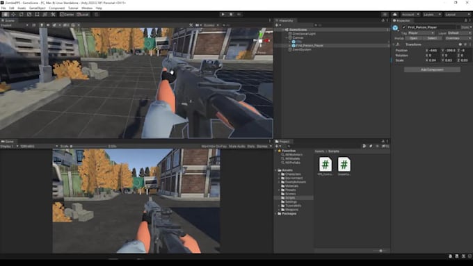 create 2d and 3d unity game