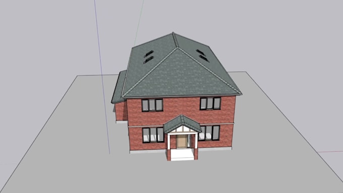 high quality 3d architectural model in sketchup