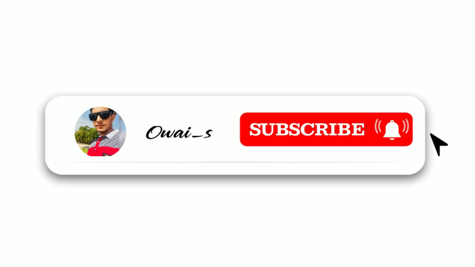 Create your youtube subscribe animation button by Owai_s | Fiverr