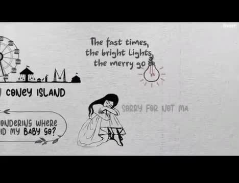 create hand drawn animated lyric music video